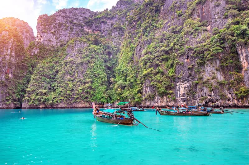 Long boat blue water Long boat blue water